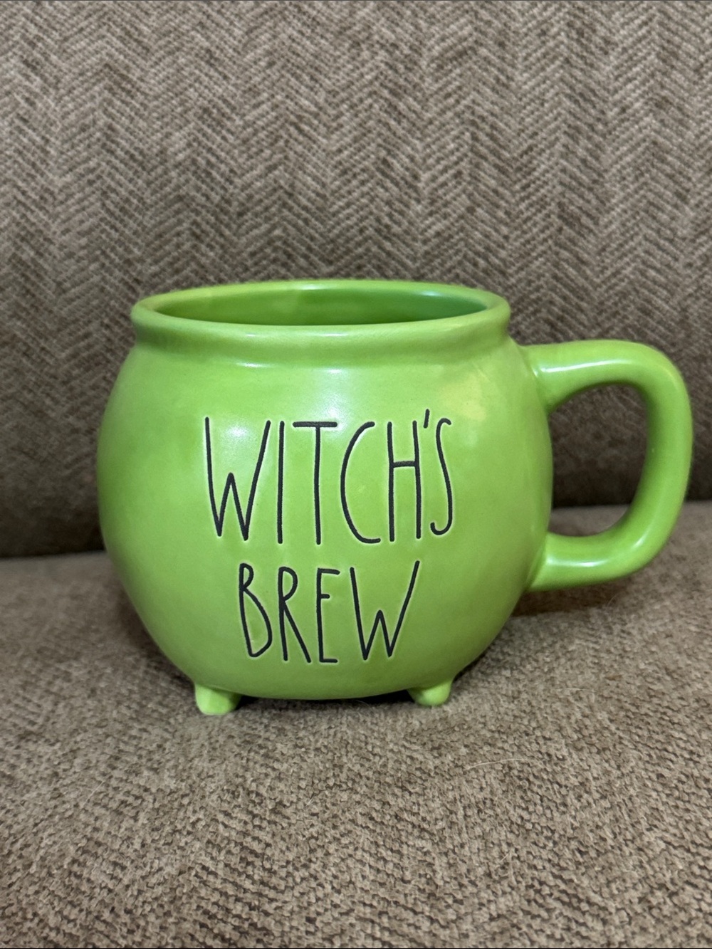 Rae Dunn Witch’s Brew lime green cauldron mug